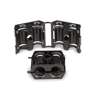 Sujetador Doble para Cable con Di?metro de 9 a 12 mm (0.35 a 0.47 Pulgadas). Paquete de 10 Piezas