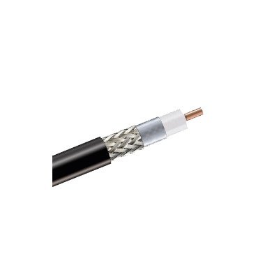 Cable Coaxial 90% de Blindaje, Certificaci?n RoHS, Conductor de Cobre Revestido de Aluminio, 50 Ohms