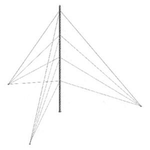Kit de Torre Arriostrada de Piso de 3 m Altura con Tramo STZ35 Galvanizado Electrol??tico (No incluye retenida).