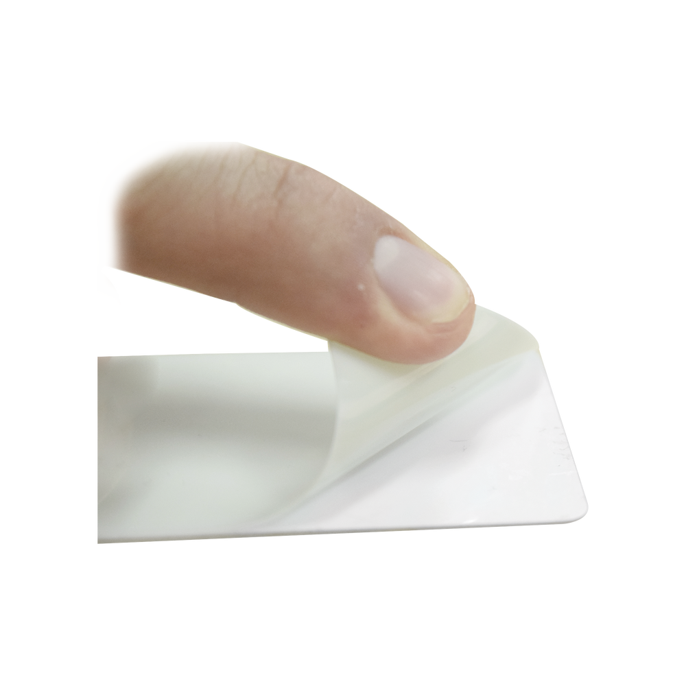 Paquete de 500 Tarjetas UltraCard 10 milesimas Grosor/ Adhesivas/ Imprimibles por un sólo lado / Para pegar sobre tarjetas/ CR80 - Imagen 2
