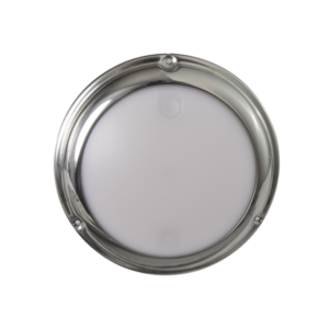 Luz led marina tipo domo con activaci??n tǭctil, emite luz de color blanco y azul de 244 lǧmenes, para uso exterior e interior, fabricado bajo norma de protecci??n IP68.