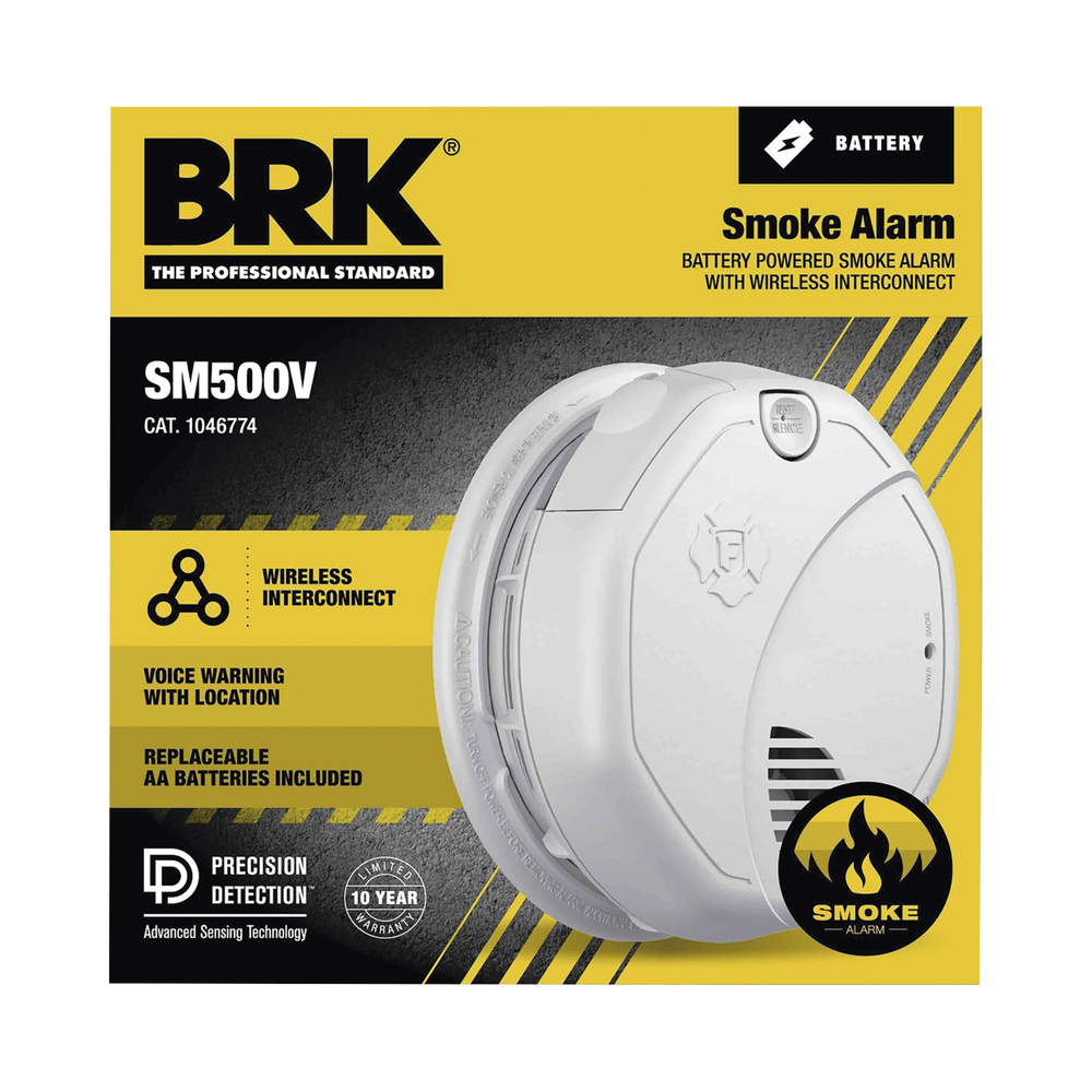 Alarma de Humo con Interconexión Inalámbrica / Advertencia de Voz con Ubicación / Sensor Fotoeléctrico / Baterías AA Reemplazables / 85 dB a 10 pies / Rango de Temperatura 4.4°C a 37.8°C / Cumple UL217 - Imagen 6