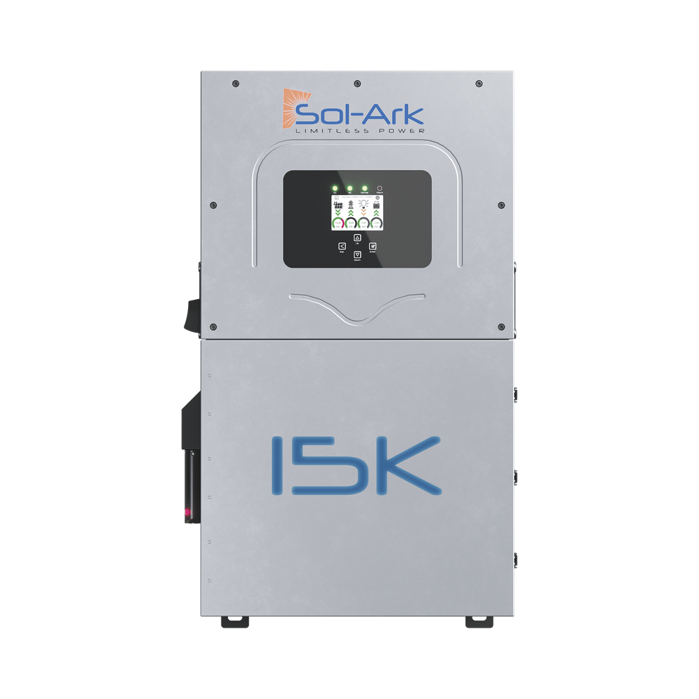 Inversor Hibrido SOL-ARK, 15 Kw, 220 Vcc, Fase Dividida, WIFI incluido, IP65, Entrada de Baterías a 48 Vcc