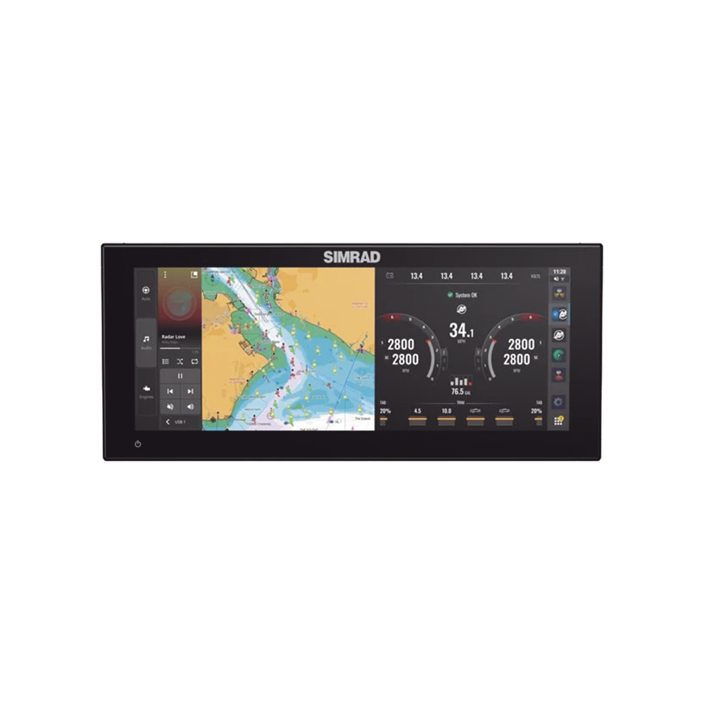 Pantalla Ultrawide NSX ULTRAWIDE de 12 pulgadas / Pantalla SolarMAX??? IPS HD / Integraci??n con Mercury?? y CZone?? / Sonar Active Imaging??? / Compatibilidad con C-MAP?? X-Gen Charts / NMEA 2000?? / Ethernet y USB