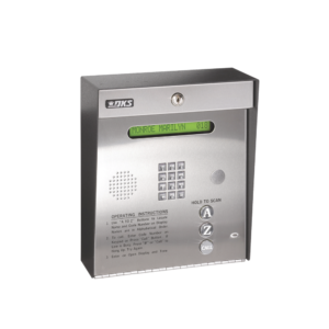 Control de acceso /Gabinete para sobreponer / 2 puertas / 3000 nǧmeros telef??nicos / 11 digitos / Directorio en pantalla / Linea anǭloga o digital / Expandible a 16 puertas / Programable por PC