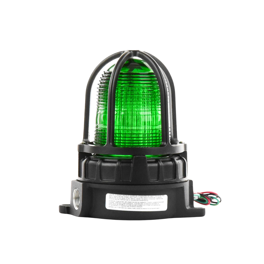 Luz de advertencia LED para ubicaciónes peligrosas, montaje para superficies, 24 VCD, color Verde - Imagen 3