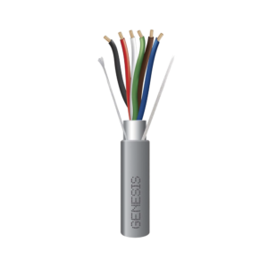 Bobina de 152 Metros (500 Pies) de Cable / 6 x 22 AWG BLINDADO / Riser / Color Gris / Para Aplicaciones de Audio, Seguridad y Control