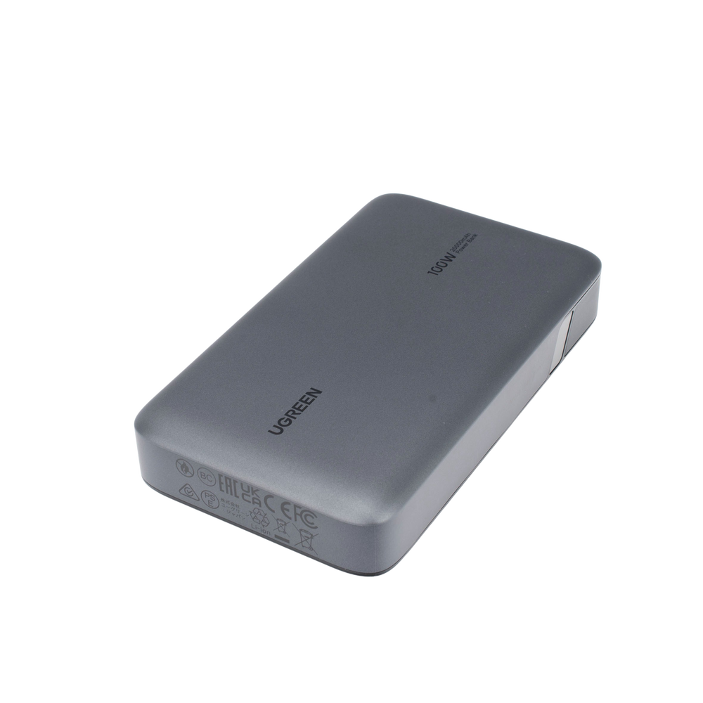 Power Bank de 20000mAh | 3 Salidas 100W Max. | USB-A + 2 USB-C | PD 3.0 | QC3.0 | FCP | SCP | Pantalla Inteligente | Carcasa Ignifuga | Color Gris | Incluye Cable USB de 50cm | Carga tu Laptop de Manera Segura. - Imagen 2