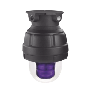 Luz estroboscópica a prueba de explosiones UL y cUL para Clase I, División 1, Grupo C y D; Clase I, División 2, Grupos A y B; Clase II, División 1, Grupos E, F y G; Clase III , 24 Vcd, color Magenta, montaje no incluido