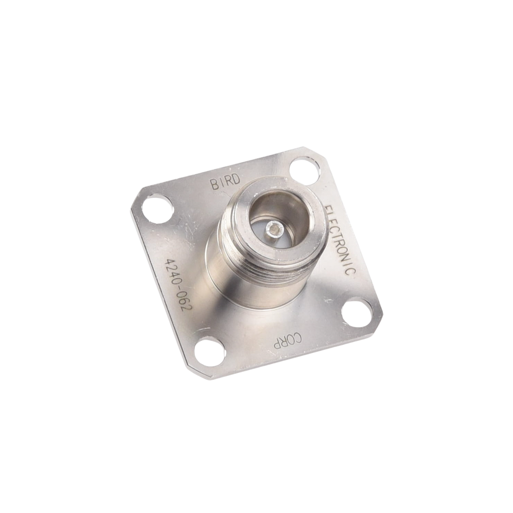 Conector N Hembra de Cambio Rápido / Wattmetro BIRD 43, 4304, 4 perforaciones a 18 mm, Níquel/ Plata/ Teflón.??? - Imagen 4