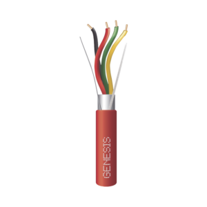 Bobina de 152 Metros (500 Pies) de Alambre / 4 x 18 AWG / Riser / Blindado / Tipo FPLR / Color Rojo / Para Aplicaciones en Sistemas de Detecci?n de Incendio y Sistemas de Evacuaci?n