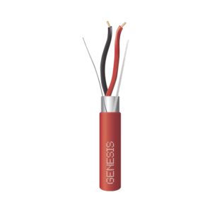 Carrete de 152 Metros (500 Pies) de Alambre / 2 x 14 AWG / Riser / BLINDADO / Tipo FPLR / Color Rojo / Para Aplicaciones en Sistemas de Detecci?n de Incendio y Sistemas de Evacuaci?n