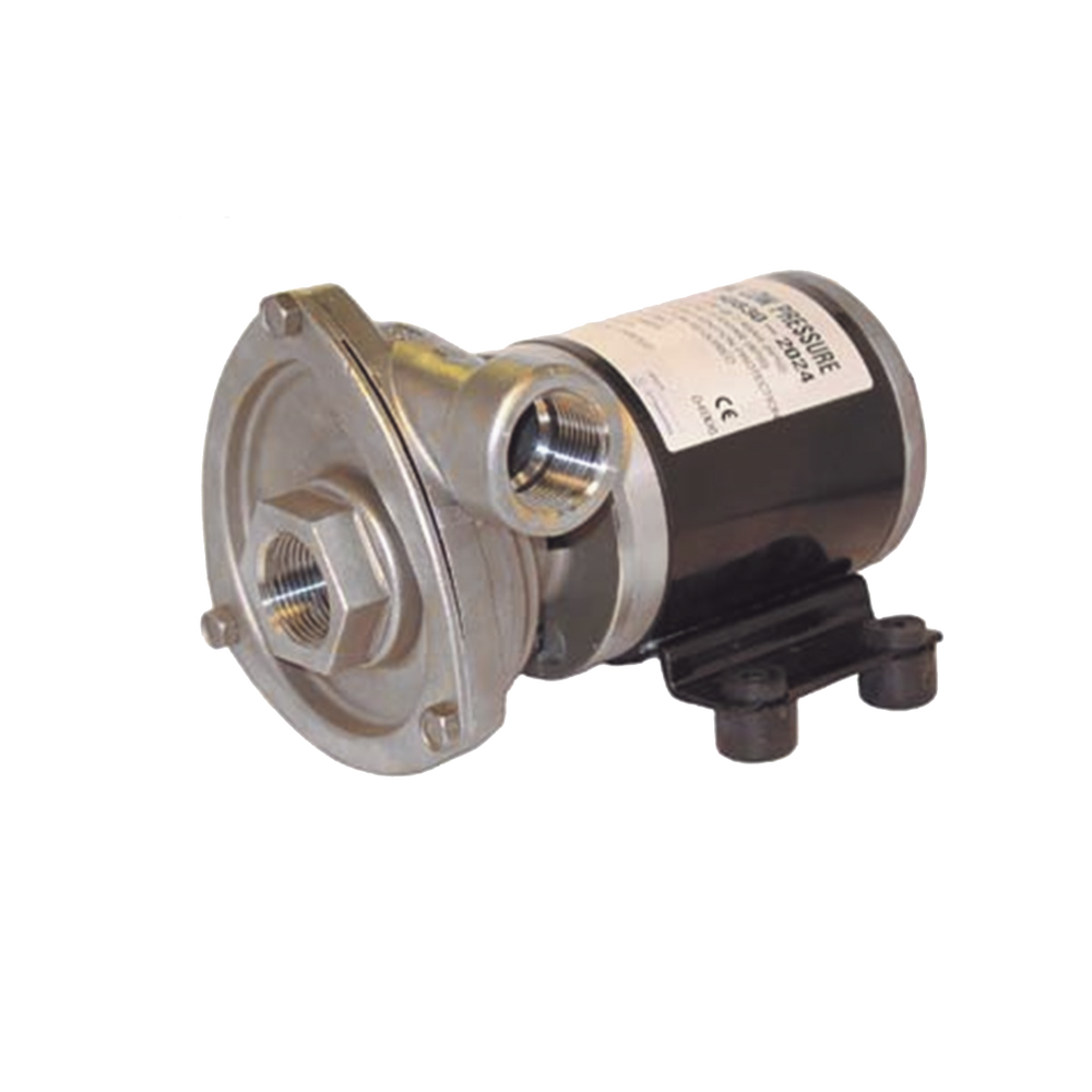 Bomba centrifuga Cyclone de baja presión a 12 Vcd, caudal de hasta 29 GPM, presión máxima de 8.7 psi, en acero inoxidable. - Imagen 2