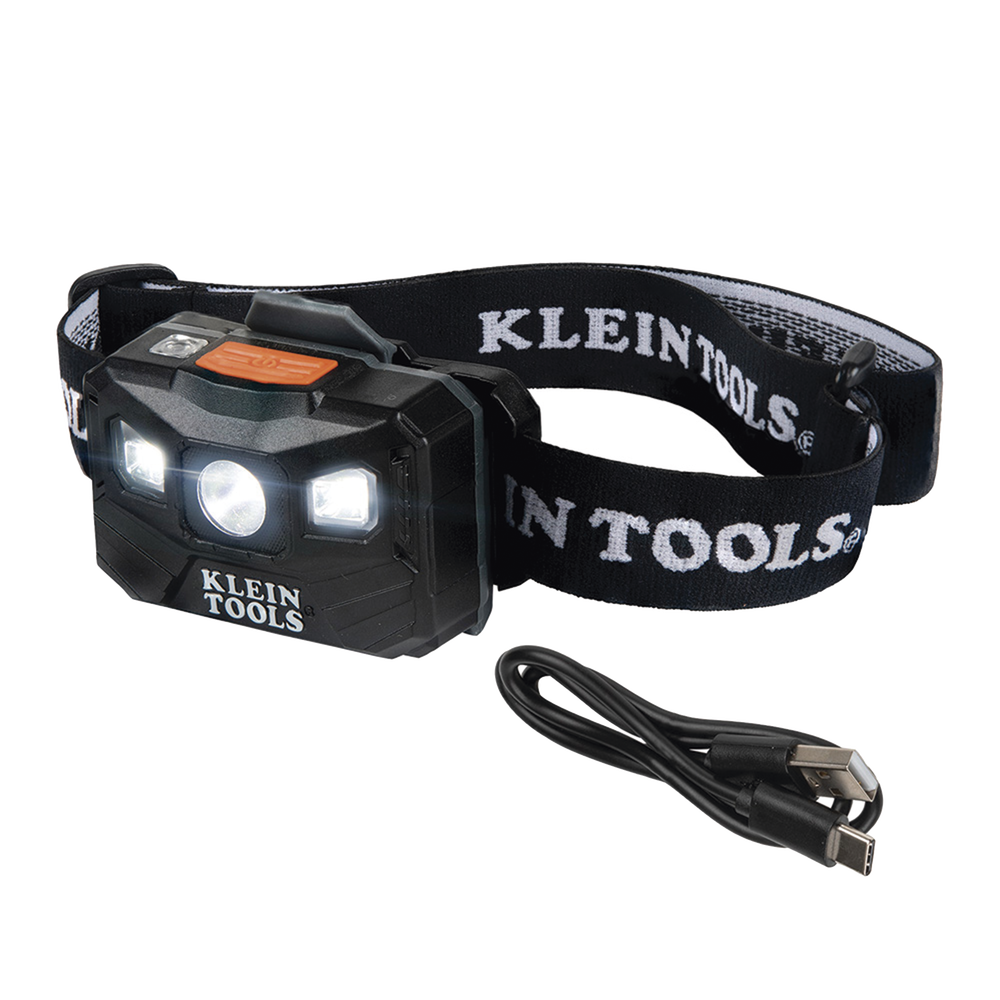 Lámpara Luz LED Frontal Recargable de 400 Lúmenes, Apagado Automático, con Correa de Tela, Adaptable y Ajustable a Gorros, Cascos, Cachuchas o directo a Frente Humana (Tipo Minero)