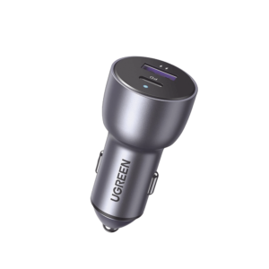 Cargador de Auto 52.5W | Puerto USB-A y USB-C | Carga R?pida | Compatible con Veh?culos de 12 y 24 VCD | PD3.0 + QC3.0 | Chip Inteligente | Dise?o Compacto Mayor Eficiencia Energ?tica | Caja de Aluminio