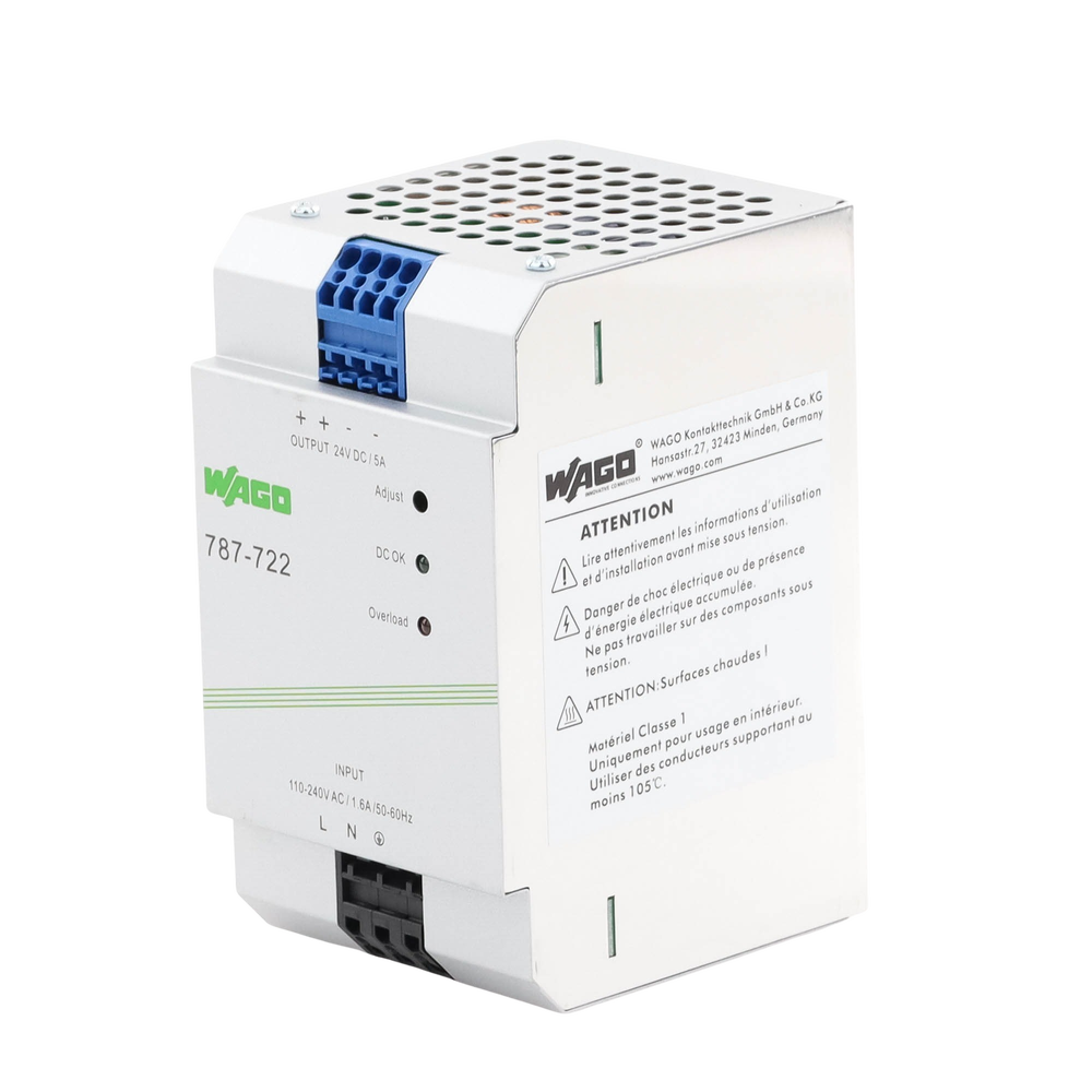 Fuente de Alimentación / 24V DC / 5A / 120W / PFC Activo / Montaje Carril DIN / IP20 / Conectores CAGE CLAMP® 4 mm² - Imagen 2