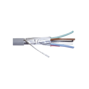 Cable Calibre 22, CMR, 6 Conductores, Blindado, 305 Metros (1000 Pies), Color Gris