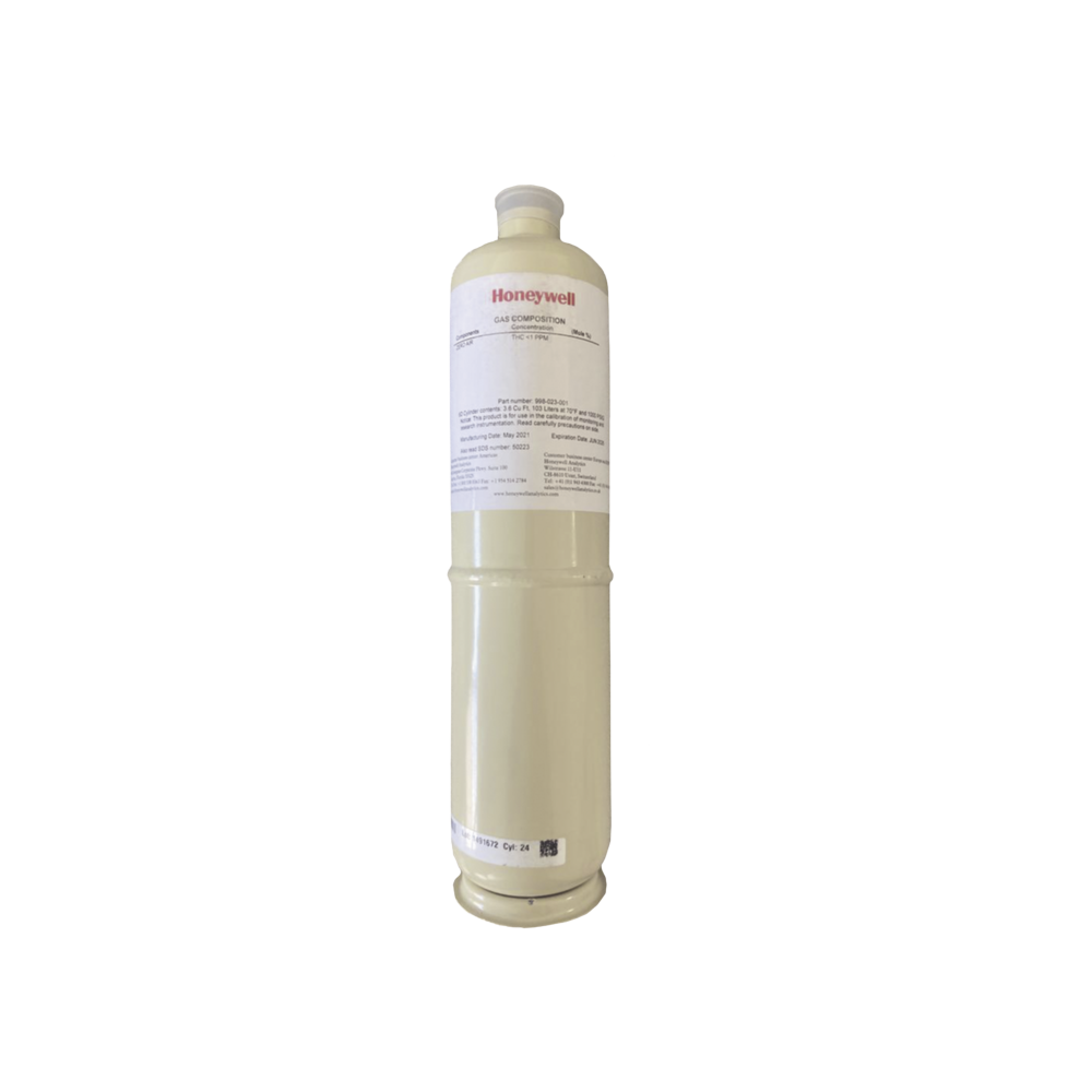 Cilindro Para Calibración De Hidrogeno H2/Air, Balance Aire, Concentración 50% LEL, Capacidad 103 L, Dimensiones 5/8" x 18" Para Serie XNX/XCD/S3K Gases Combustibles