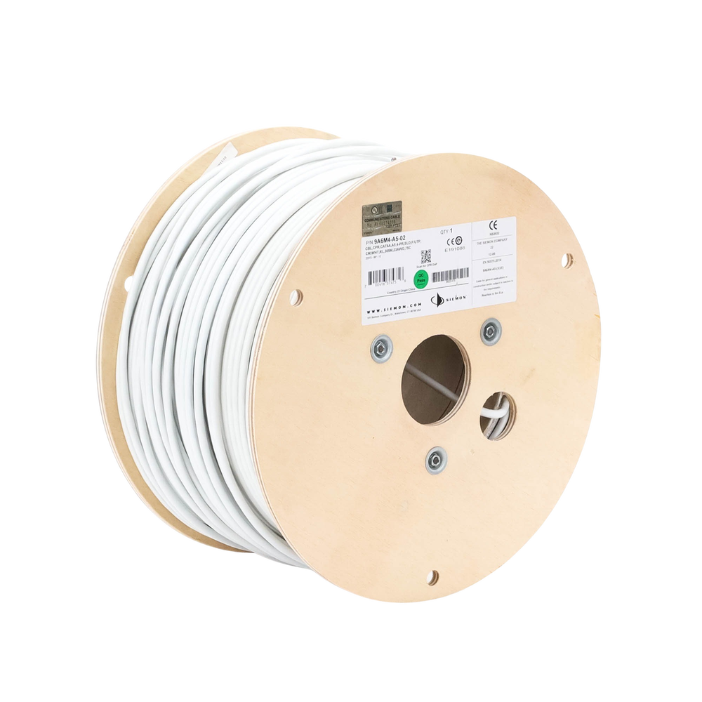 Bobina de Cable Blindado F/UTP de 4 Pares, Z-MAX, Cat6A, Soporte de Aplicaciones 10GBase-T, CM, Color Blanco, 305 Metros (1000 Pies) - Imagen 6