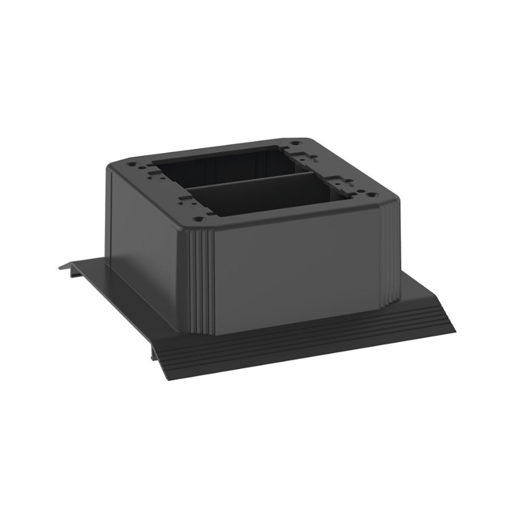 Caja de Conexión Doble, Para Uso con Canaleta de Piso AFR4BCBL6, Material PVC Rígido, Color Negro - Imagen 3