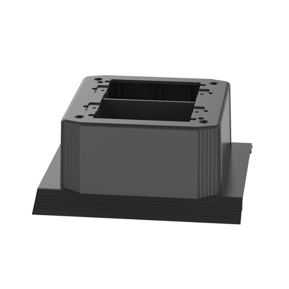 Caja de Conexión Doble, Para Uso con Canaleta de Piso AFR4BCBL6, Material PVC Rígido, Color Negro - Imagen 4