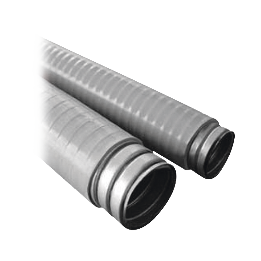 Tubo Flexible tipo Liquidtight de 3" (75 mm). Acero + Forro PVC. Rollo de 10 Metros.