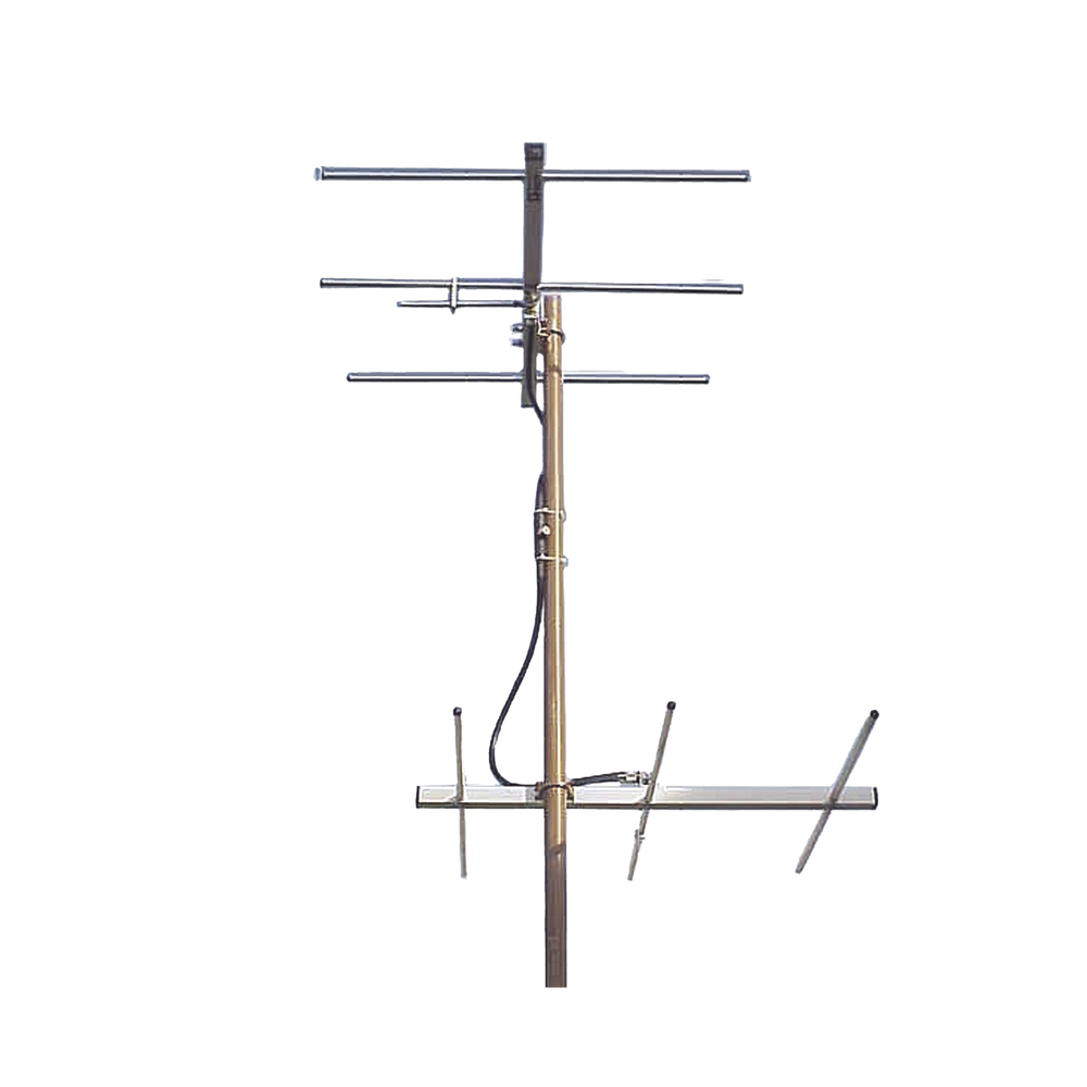 Juego de 2 Antenas Bi-direccionales de 3 elementos para TV, 3 dB, Canal 8