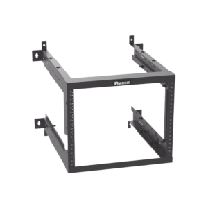 Rack PanZone?? de Montaje en Pared, de 19in, Profundidad Ajustable, Rieles Numerados y Roscados #12-24, 9 UR, Color Negro