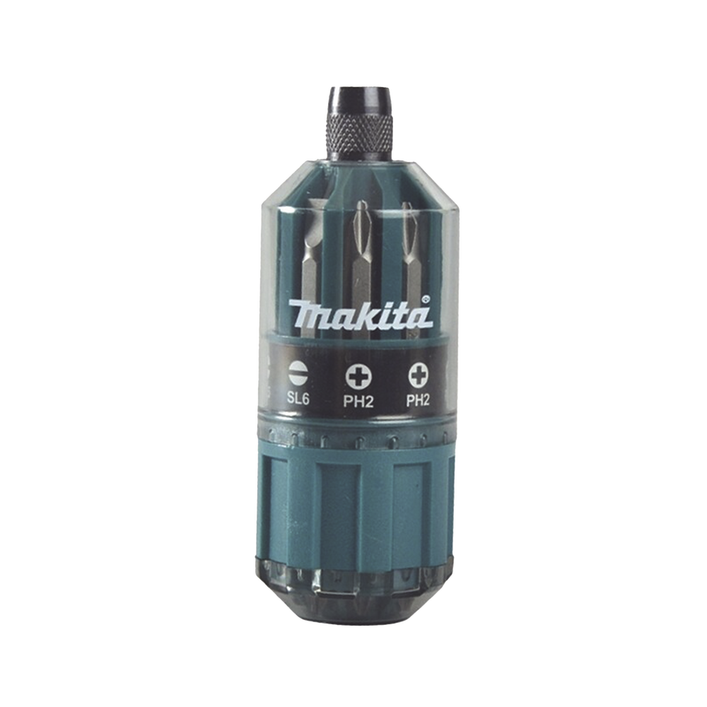 Desarmador Makita Con 18 Puntas intercambiables Tipo: Ph 2, Pz 1, Pz 2, Pz 3, SI 4, SI 5, SI 6. - Imagen 2