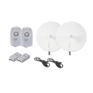 Kit de 2 radios B5X con antenasTXPD34B5X de (34 dBi), rango de frecuencia extendida (4.9 a 6.4 GHz),  incluye inyector POE, cable de alimentaci??n y  para alineaci??n, distancia de hasta 40 km
