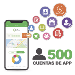 Licencia BioTime APP / 500 Usuarios / Checadas por Smartphone / GPS y Fotograf?a / Compatible BioTimePRO