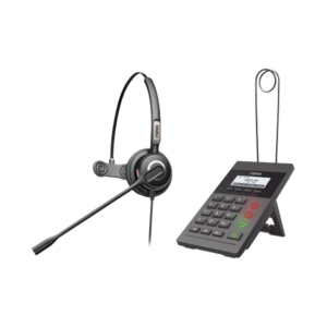 Kit Fanvil para Call Center incluye telǸfono IP X2CP Y diadema HT201 y fuente de alimentaci??n.