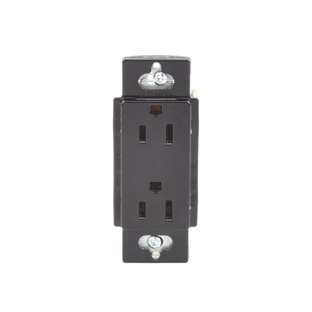 Tomacorriente, receptaculo convencional 120V, 15A, color negro. - Imagen 2