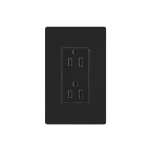 Tomacorriente, receptaculo convencional 120V, 15A, color negro.