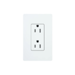 Tomacorriente receptáculo convencional  120V, 15A, color blanco.