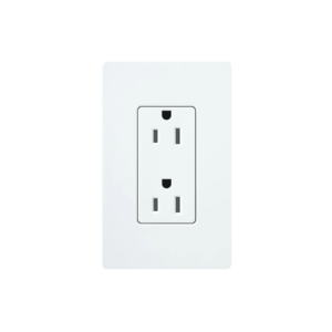 Tomacorriente receptáculo convencional 120V, 15A, color blanco.