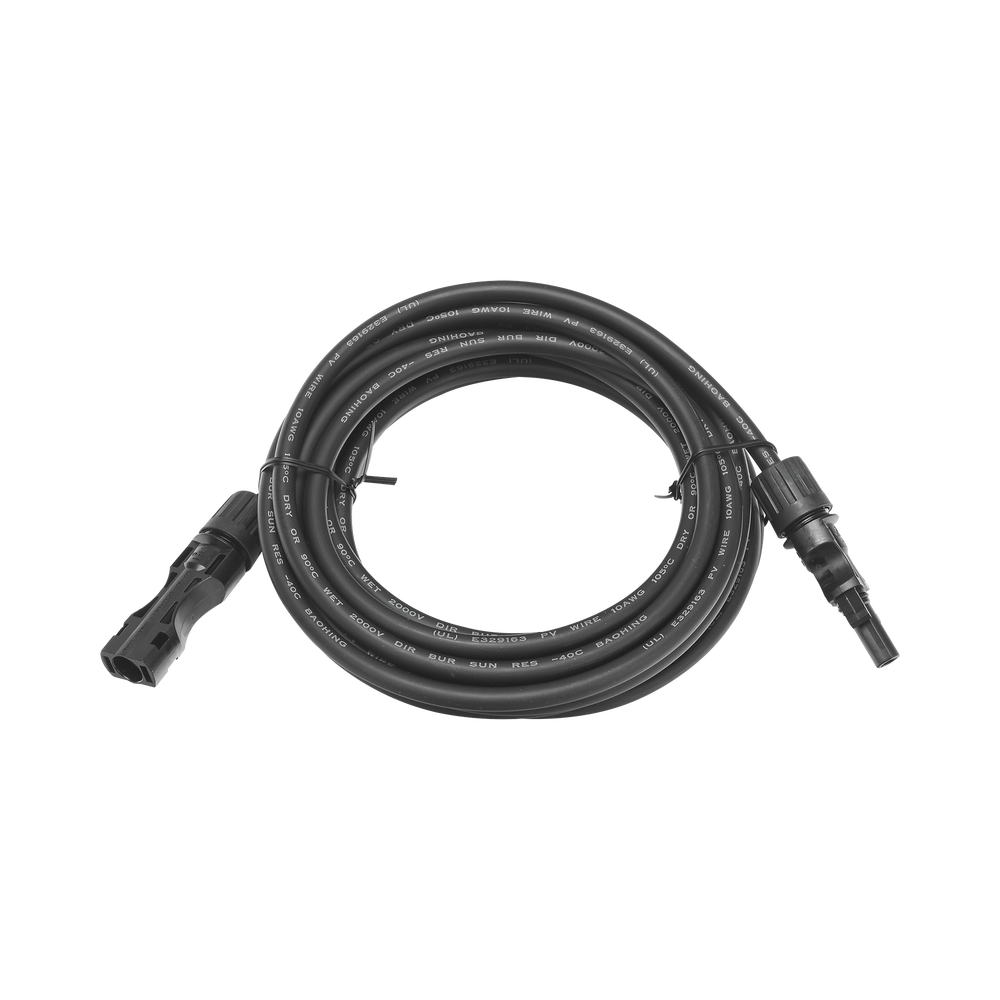 Cable Fotovoltaico 2.5 m, Negro, Calibre 10 AWG con Terminales MC4 en Ambos Extremos - Imagen 2