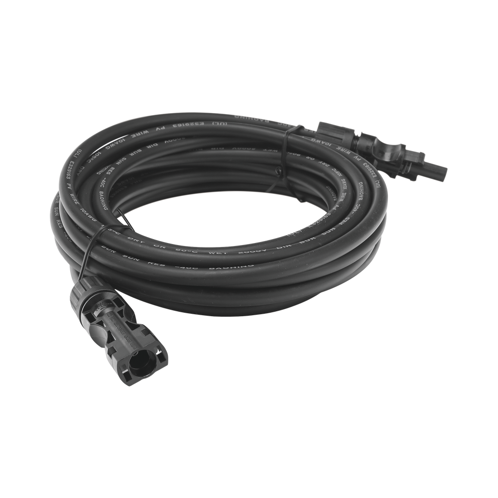 Cable Fotovoltaico 2.5 m, Negro, Calibre 10 AWG con Terminales MC4 en Ambos Extremos - Imagen 3