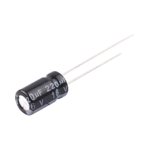 Capacitor Electrol??tico en Aluminio, Radial de 220 ??Fd, 16 Vcc, 105 ??C, 6.3 x 11 mm.