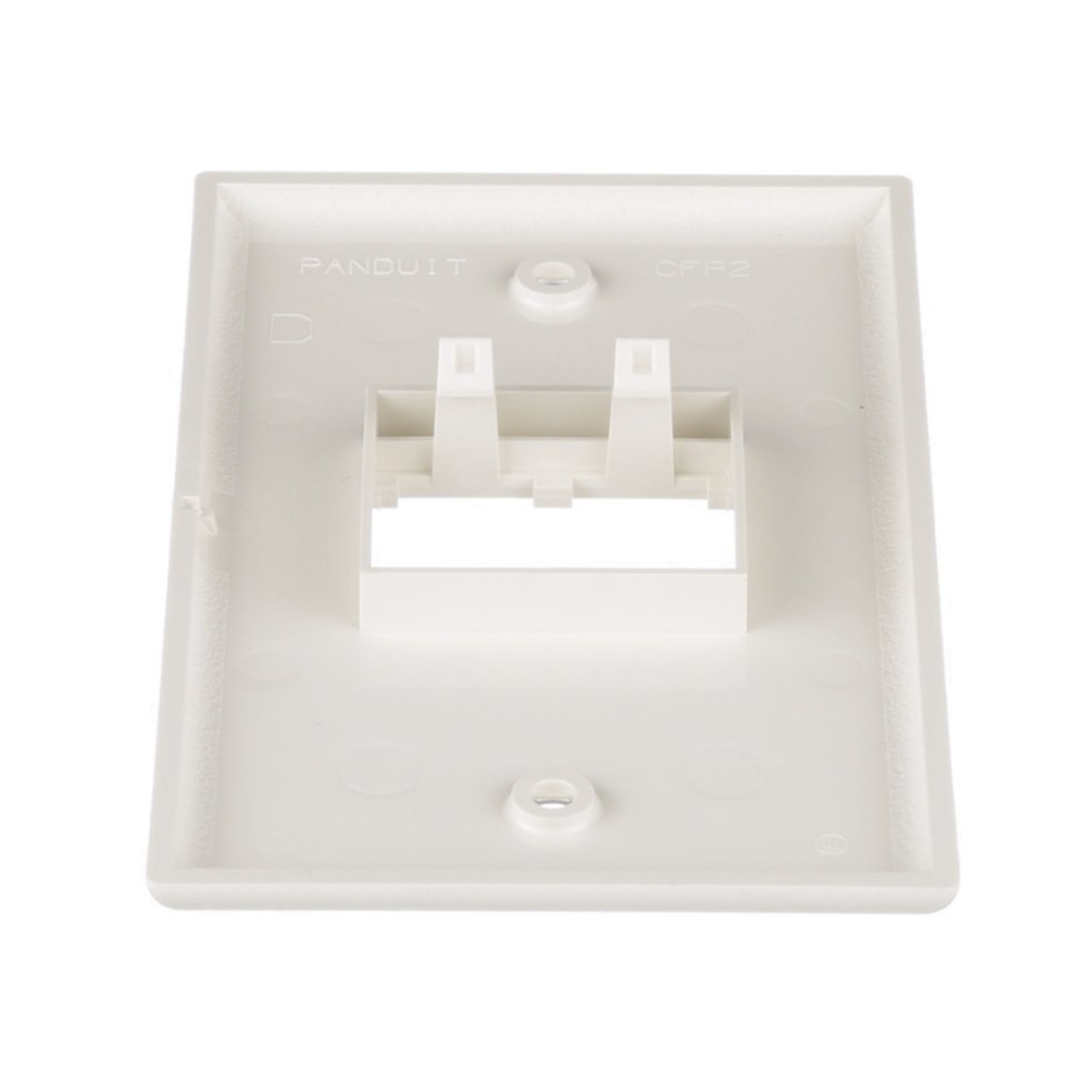 Placa de Pared Vertical Cl?sica, Salida Para 2 Puertos Mini-Com, Color Blanco Mate - Imagen 4