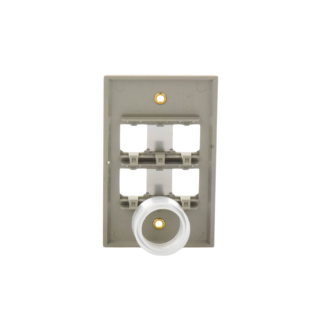 Placa de Pared Vertical, de Acero Inoxidable, Salida Para 4 Puertos Mini-Com - Imagen 3