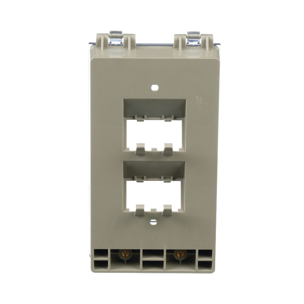 Placa de Pared Vertical, Resistente al Agua con Protecci?n IP56, Acepta 4 M?dulos Mini-Com, Color Gris - Imagen 2