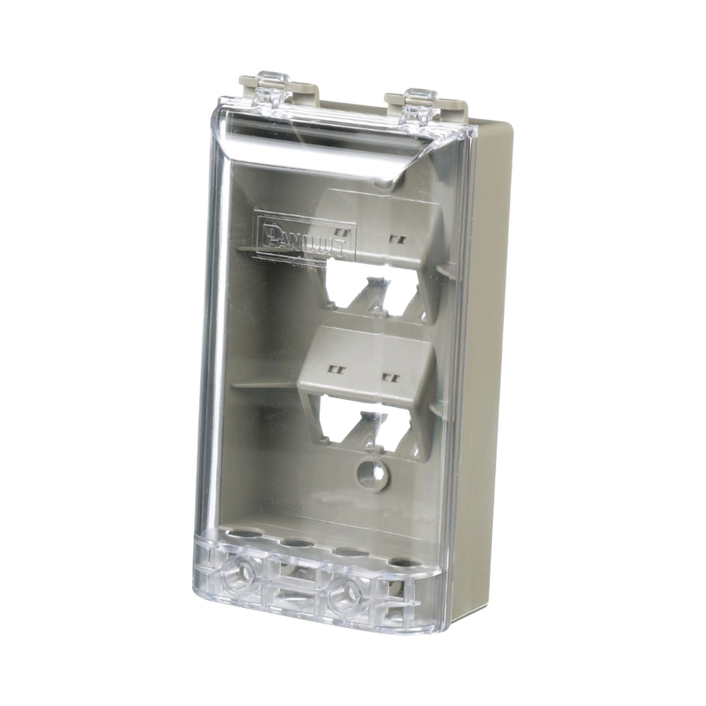 Placa de Pared Vertical, Resistente al Agua con Protecci?n IP56, Acepta 4 M?dulos Mini-Com, Color Gris - Imagen 4