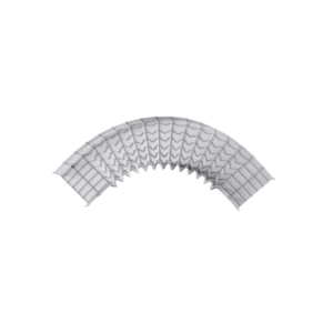 Curva Pre-Fabricada Horizontal de 90° con medidas de 54 mm de Peralte y 300 mm Ancho (54/300 mm)