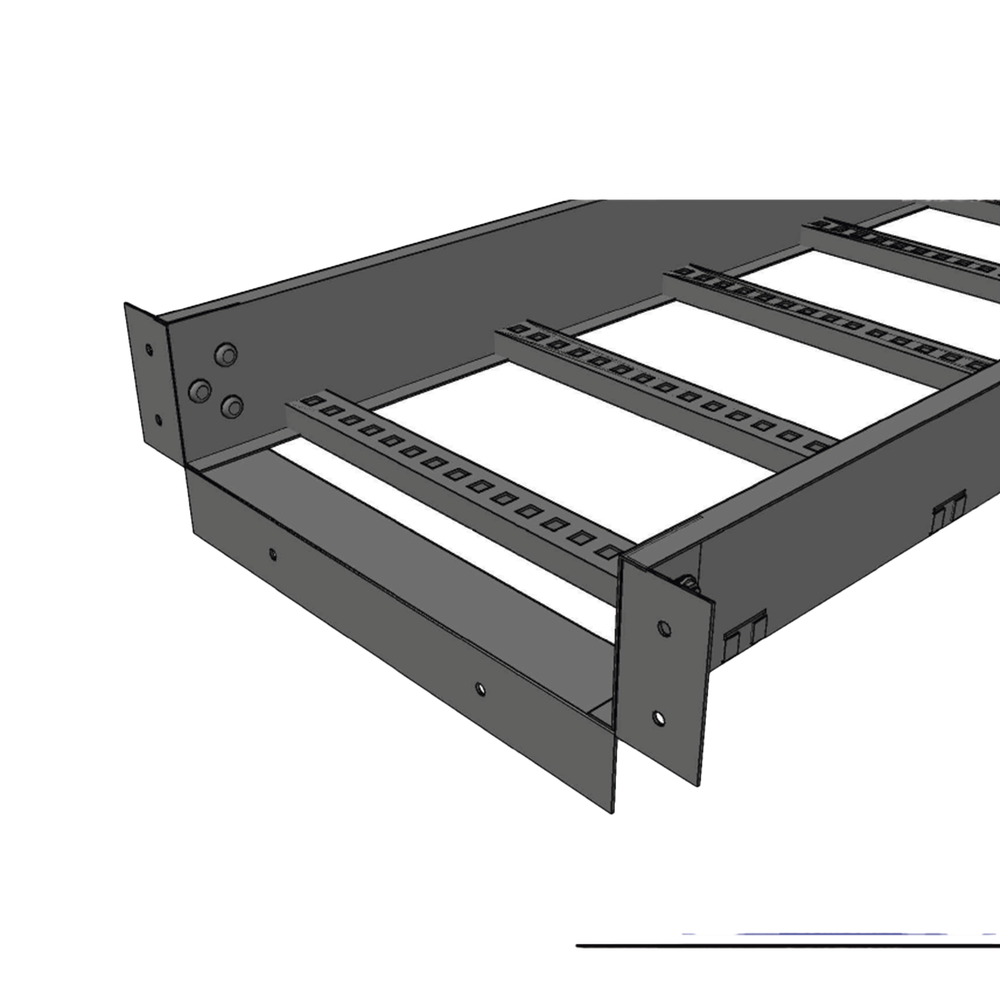 Conector de Escalera de Aluminio a Tablero (Caja) / Peralte 3 1/4" / Ancho 12" / Incluye Tornillería (CHCEC314X912K) - Imagen 2