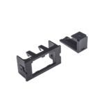 Adaptador de 2 M?dulos Mini-Com, Para Marcos Interlink, Color Negro, 1 Pieza