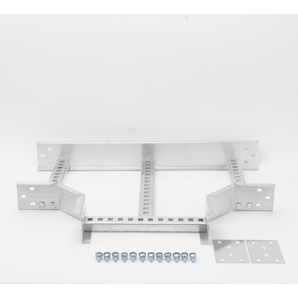 Derivación "T" Horizontal de Aluminio Perfil Z / Peralte 3 1/4" / Ancho 12"/ Radio 8" / Incluye Tornillería (CHTHEZ314R8X12AK) - Imagen 2