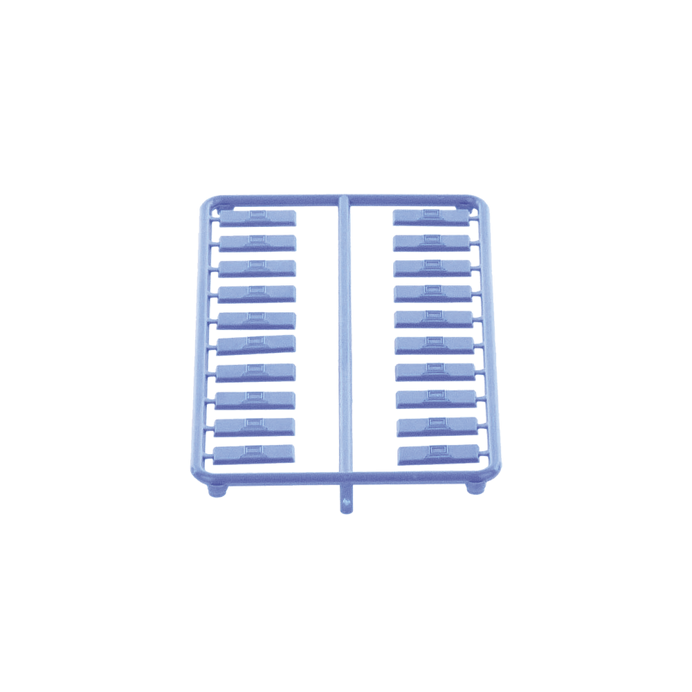 Paquete de 100 Iconos de Datos de Instalaci?n a Presi?n, Para Jacks Mini-Com de Panduit, De Pl?stico, Color Azul - Imagen 4