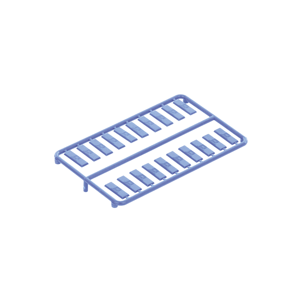 Paquete de 100 Iconos de Datos de Instalaci?n a Presi?n, Para Jacks Mini-Com de Panduit, De Pl?stico, Color Azul - Imagen 5