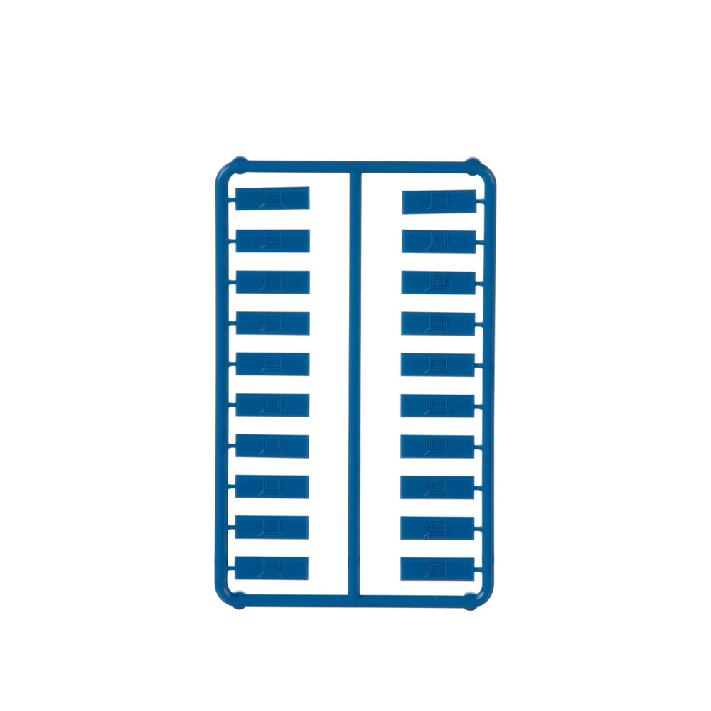 Paquete de 100 Iconos de Datos de Instalaci?n a Presi?n, Para Jacks Mini-Com de Panduit, De Pl?stico, Color Azul - Imagen 2